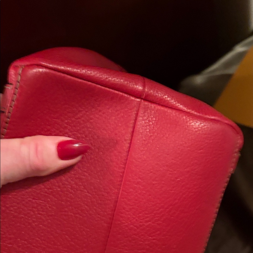 Tignanello Red Leather Hobo Bag - Picture 7 of 10